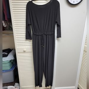 Jumpsuit black with gold buttons